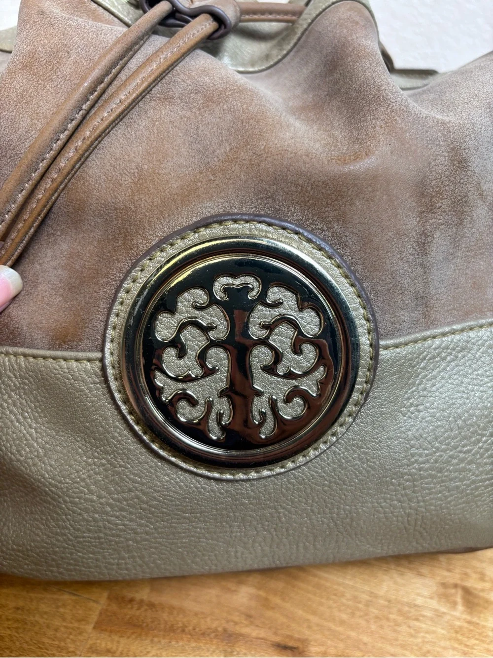N/A taupe suede